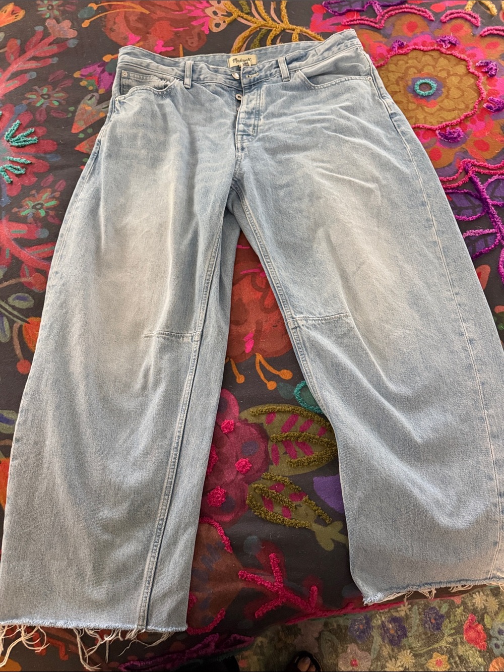 Madewell Light Wash Barrel Jeans